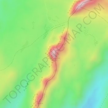 Cerros de Bocagrande topographic map, elevation, terrain