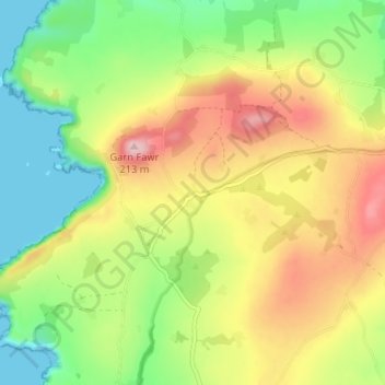 Harmony topographic map, elevation, terrain