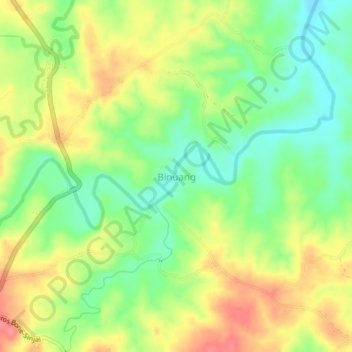 Binuang topographic map, elevation, terrain