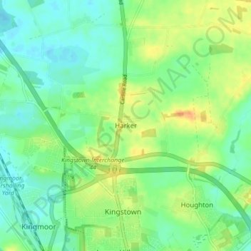 Harker topographic map, elevation, terrain