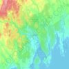 Umeå topographic map, elevation, terrain
