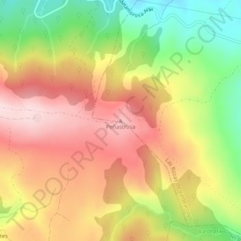 Peñastrosa topographic map, elevation, terrain
