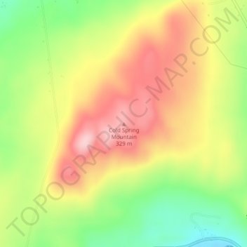 Cold Spring Mountain topographic map, elevation, terrain