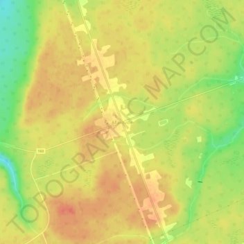 Allardville topographic map, elevation, terrain