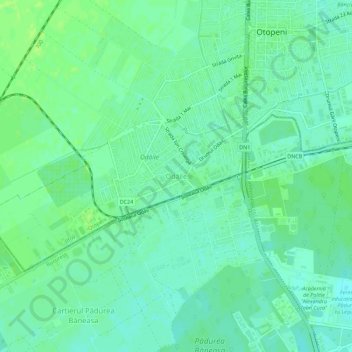 Odăile topographic map, elevation, terrain
