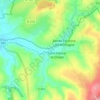 Longpré topographic map, elevation, terrain