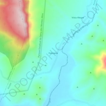 Feliciana topographic map, elevation, terrain