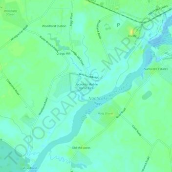 Upcounty Mobile Home Park topographic map, elevation, terrain