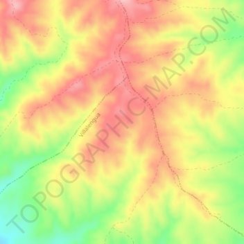 Carril Alto topographic map, elevation, terrain