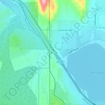 Border Town topographic map, elevation, terrain