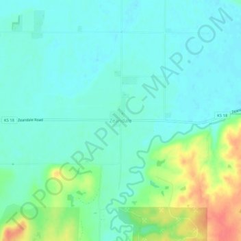 Zeandale topographic map, elevation, terrain