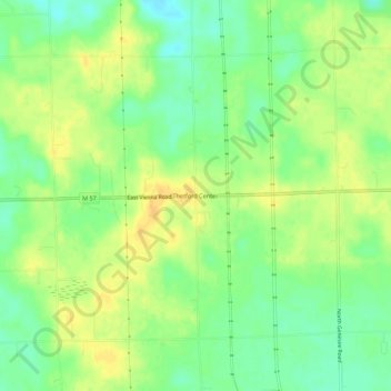 Thetford Center topographic map, elevation, terrain