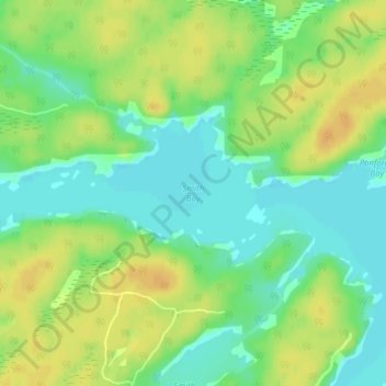 Smith Bay topographic map, elevation, terrain
