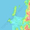 Talcahuano topographic map, elevation, terrain
