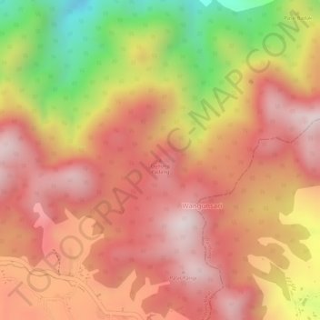 Gunung Padang topographic map, elevation, terrain