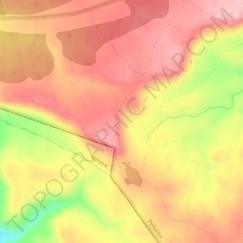 Mojón de Moros topographic map, elevation, terrain