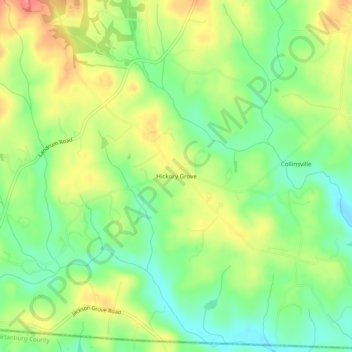 Hickory Grove topographic map, elevation, terrain