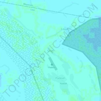 Guat topographic map, elevation, terrain