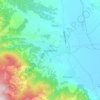 Goce Delcev topographic map, elevation, terrain