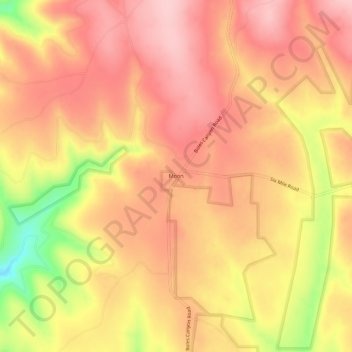Moon topographic map, elevation, terrain