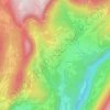 Communal topographic map, elevation, terrain