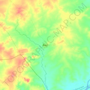 Awe topographic map, elevation, terrain