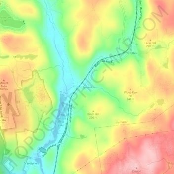Hancock topographic map, elevation, terrain