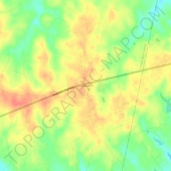 Clinton topographic map, elevation, terrain