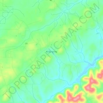 Rocky Spring topographic map, elevation, terrain