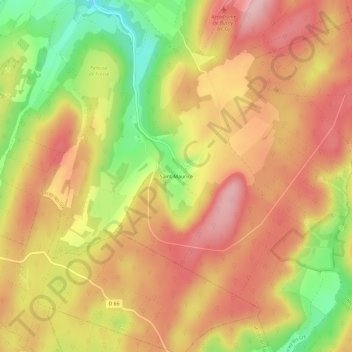 Saint-Maurice topographic map, elevation, terrain