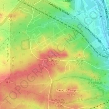 Cerro de Garabitas topographic map, elevation, terrain