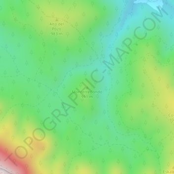 Monterredondo topographic map, elevation, terrain