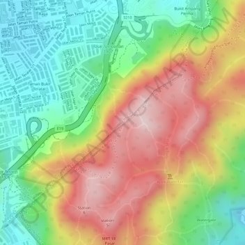 Saga Top topographic map, elevation, terrain