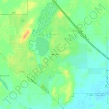 Pell Lake topographic map, elevation, terrain