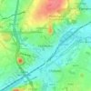 Châtelineau topographic map, elevation, terrain