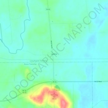 Lachine topographic map, elevation, terrain