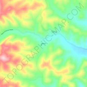 Weed topographic map, elevation, terrain