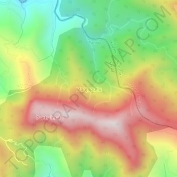 Manjapullu topographic map, elevation, terrain