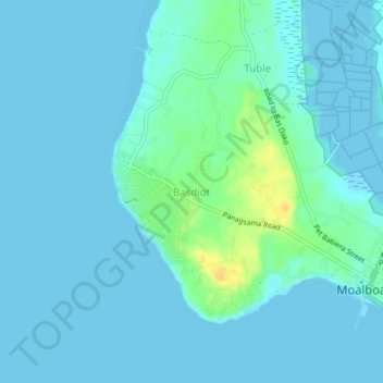 Basdiot topographic map, elevation, terrain