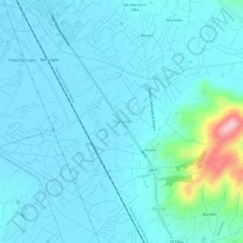 Vallone topographic map, elevation, terrain