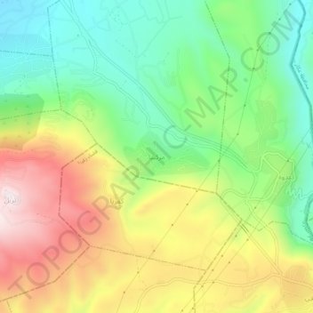 Markabta topographic map, elevation, terrain