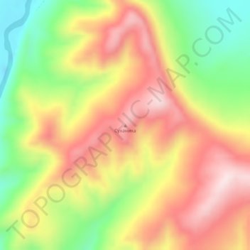 Суханиха topographic map, elevation, terrain