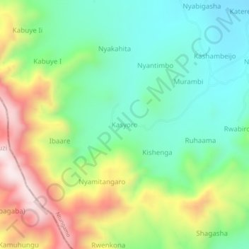 Kasyoro topographic map, elevation, terrain