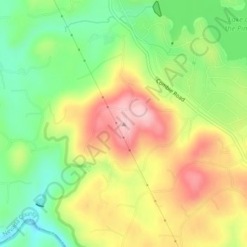 Fattebort Hill topographic map, elevation, terrain