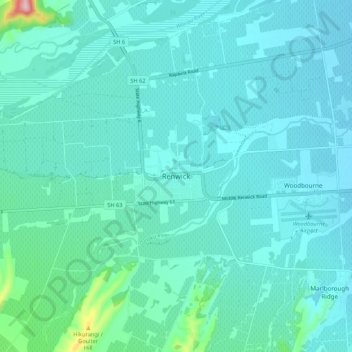 Renwick topographic map, elevation, terrain
