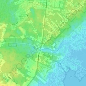 Oceanville topographic map, elevation, terrain