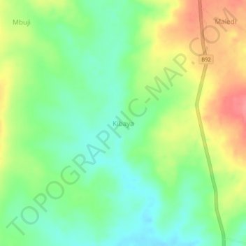 Kibaya topographic map, elevation, terrain