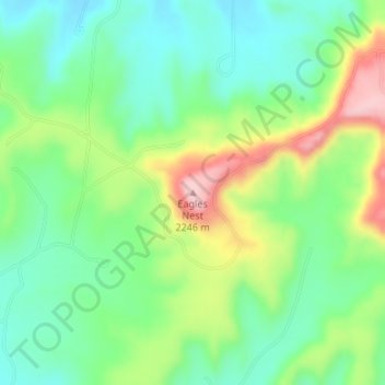 Eagles Nest topographic map, elevation, terrain