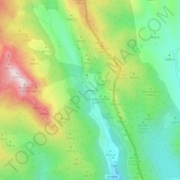 Lumajo topographic map, elevation, terrain