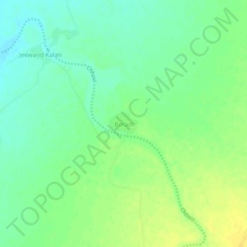 Boradi topographic map, elevation, terrain